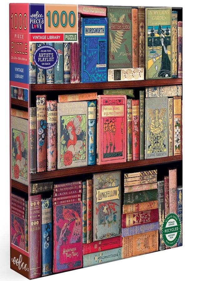 إيبو لعبة تركيب الصور "إيبو بيس آند لوف: مكتبة عتيقة" - 1000 قطعة - أحجية مربعة للكبار، 23×23، تتضمن صورة مرجعية، قطع لامعة - Image 1